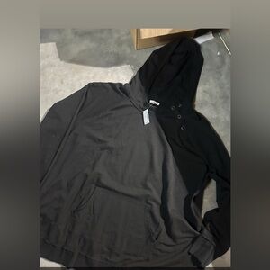 Black Long Sleeve Top with Button Detail